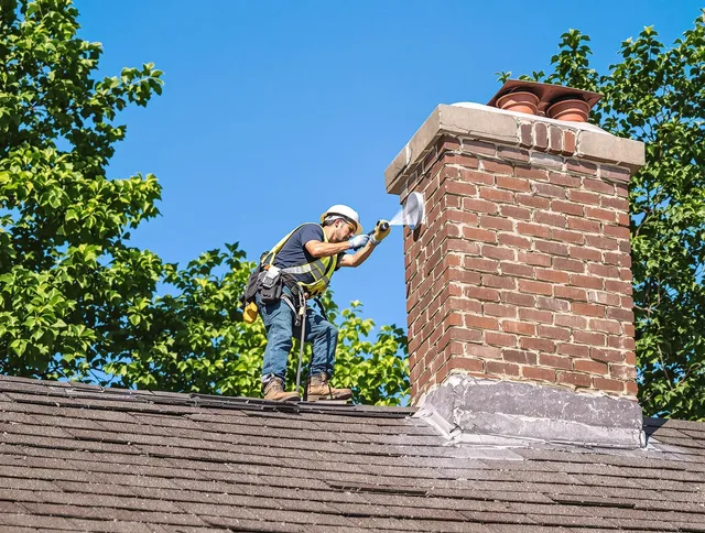 Boca Raton Chimney Sweep performing an inspection with advanced tools in Boca Raton, FL