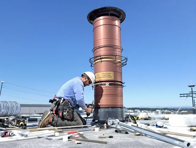 Installed chimney liner by Boca Raton Chimney Sweep in Boca Raton, FL