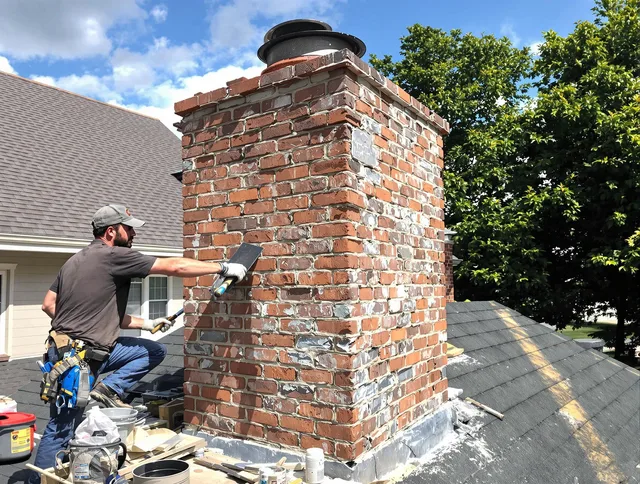 Completed chimney rebuild by Boca Raton Chimney Sweep in Boca Raton, FL