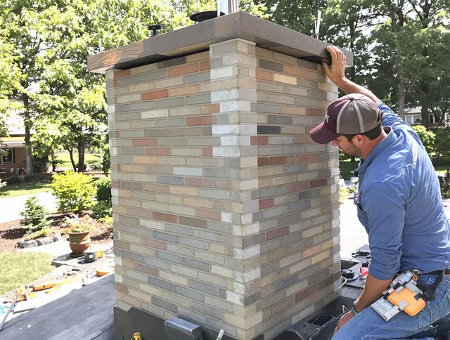 Boca Raton Chimney Sweep completing a modern chimney remodel in Boca Raton, FL