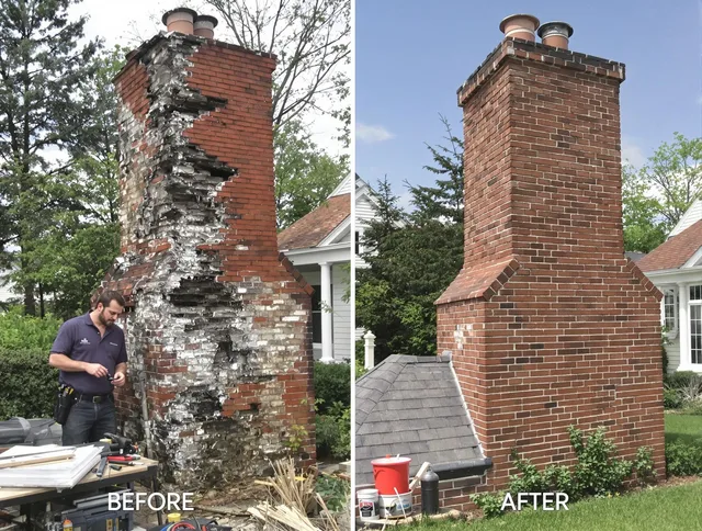 Boca Raton Chimney Sweep performing a full chimney restoration in Boca Raton, FL