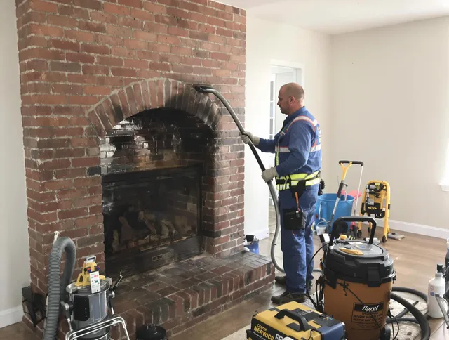 Boca Raton Chimney Sweep expert performing detailed chimney sweep in Boca Raton, FL