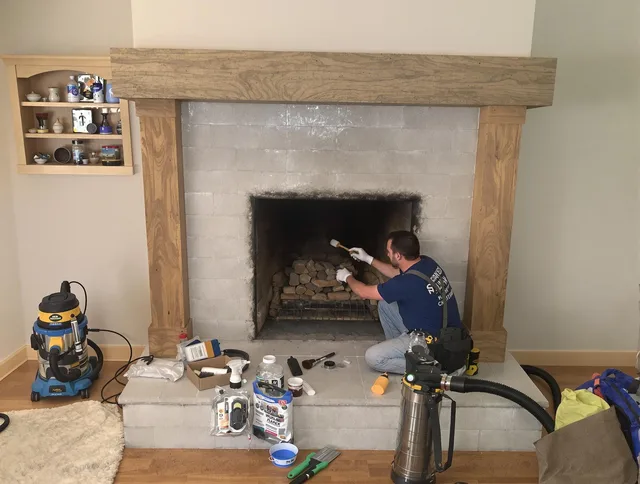 Detailed creosote removal process by Boca Raton Chimney Sweep in Boca Raton, FL